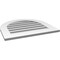 Ekena Millwork Round Top Surface Mount PVC Gable Vent: Functional, w/ 3-1/2"W x 1"P Standard Frame, 26"W x 24"H GVPRT26X2401SF - alternate 3
